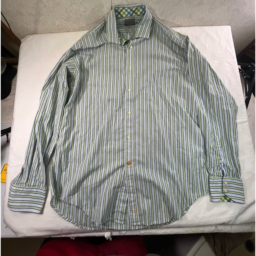 thomas dean button up shirt L long sleeve